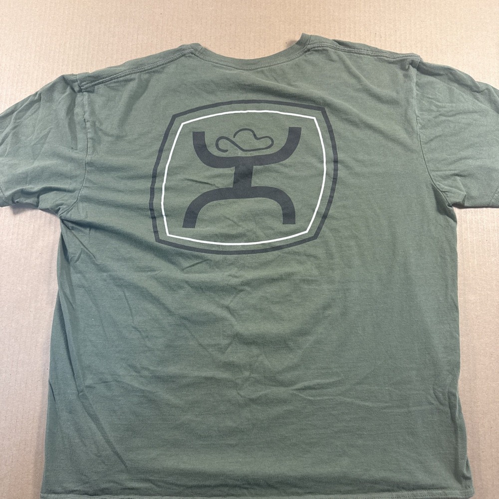 Hooey Tee Shirt Mens XL green Graphic Soft Rodeo Western Farm